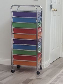 10 colorful drawer with wheels