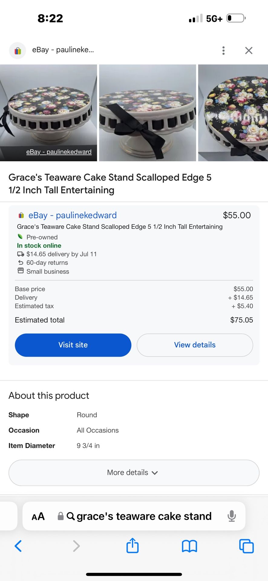 Graces Teaware Cake Stand