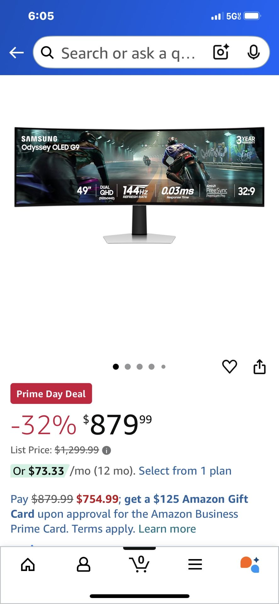 Samsung Odyssey G9 49, monitor