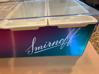 Smirnoff No. 21 Vodka Condiment Caddy Tray Bar Rail 6 Bins 17.5" x 6"