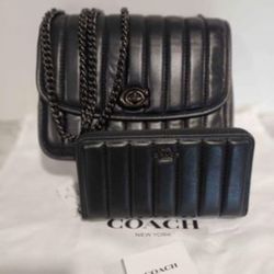 Coach Madison Black Purse And Wallet