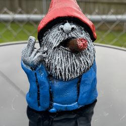 The Middle Finger Gnome Statue