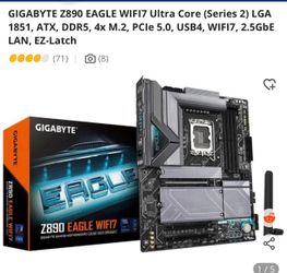 New Z890 Motherboard & Ultra 7 CPU Combo 