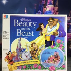 Vintage Disney’s Beauty And The Beast Milton Bradley Board Game 