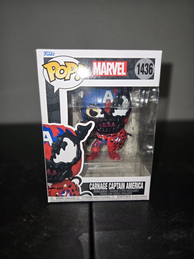 Funko Pop! #1436 Carnage Captain America – Symbiote Marvel Crossover