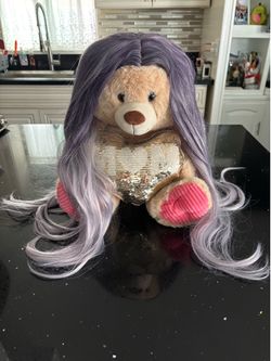 24” Synthetic Long Wavy Wig Lavender Blonde Ombre