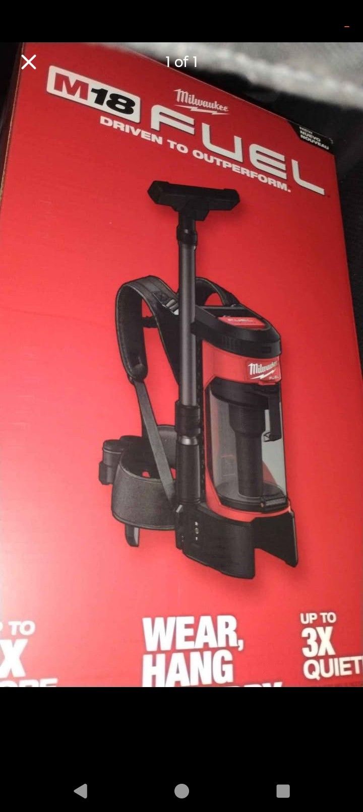 Milwaukee Backpack Vacuum