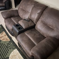 3pc Chocolate Reclining Sofa Set 