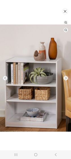 Mainstays 3-Shelf Bookcase with Adjustable Shelves, White