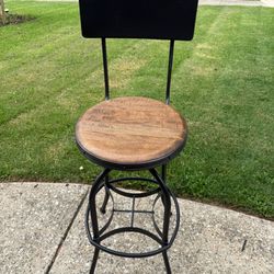 Industrial Swivel Bar Stool