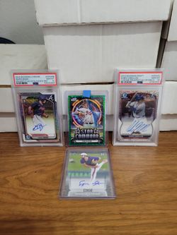 Atlanta Braves Fans 2 PSA 10s prospect rookies  nice Autos low serial numbers,