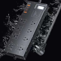 Surge Protector Power Strip Waterproof 6F