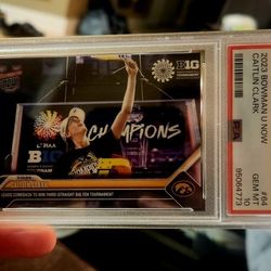 2023 Bowman Caitlin Clark Gem Mint PSA 10