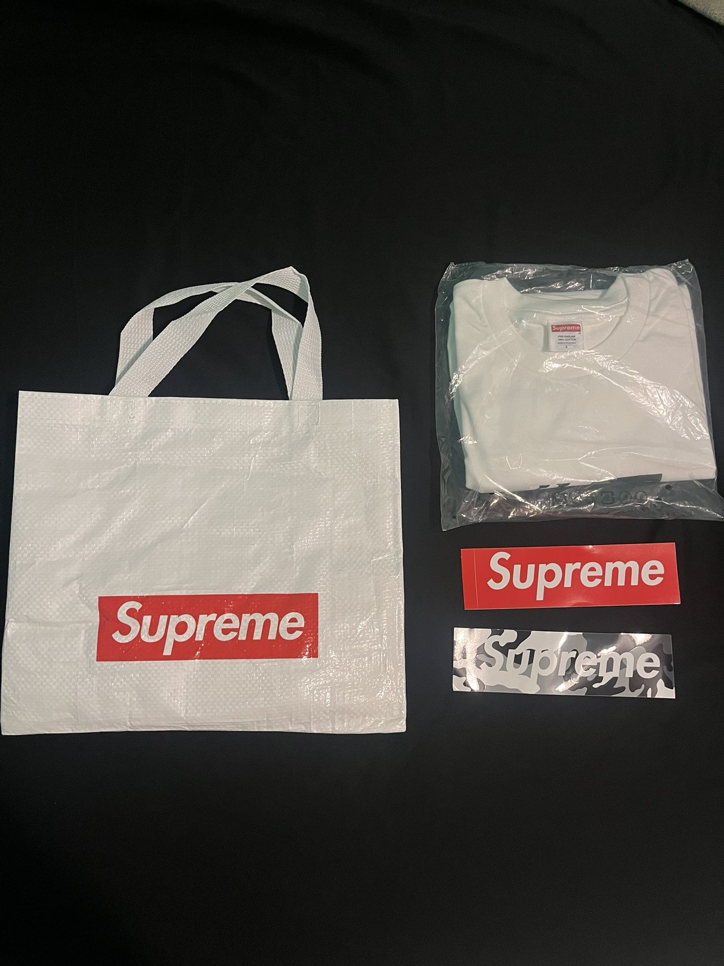 Supreme Miami Box Logo Shirt With Tote Bag And Stickers