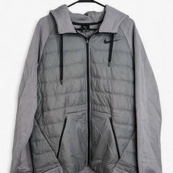 Nike Men’s Therma Fit Winterized Full-Zip Hoodie Gunsmoke Gray AO1440-036 XL