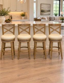 NEW Costco Grace Swivel Barstools - Set of 4 - $300