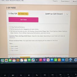 Baja Fest 3 Day GA Wristband 2025 