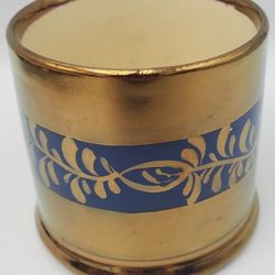 Copper Lustre Antique Blue Floral Band Cup