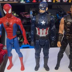 Marvel universe Spiderman, Captain America, Thor