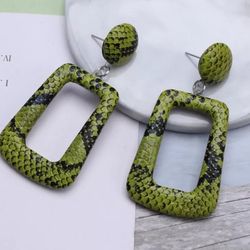 Snakeskin Print Earrings (G)