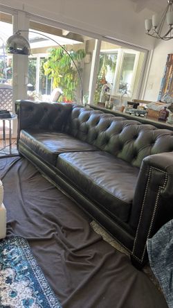Leather chesterfield couch like new