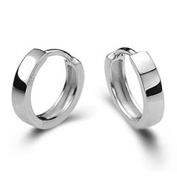 Stainless Steel Square Edge Hoop Earrings, Non Scratch/Non Tarnish 12mm