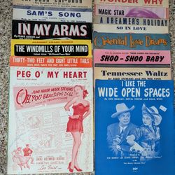 Vintage Piano Sheet Music Set Of 50