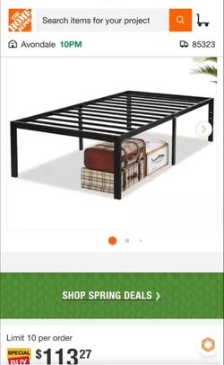 Black medal bed frame platform