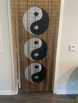 Yin Yang Bamboo Door Curtain – $35