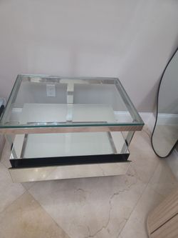 Mirrored-Drawer side end table OR Nightstand for bedroom