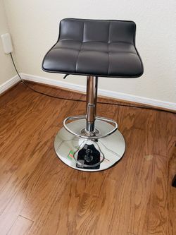 Rotating adjustable Stool | Dark Walnut | Adjust size 