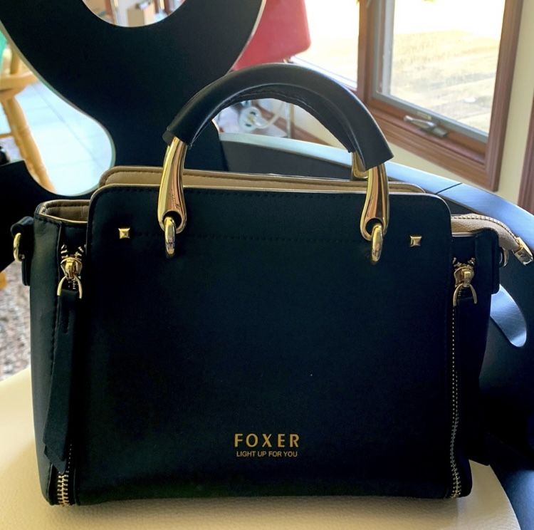 Foxer black and gold shoulder/handbag