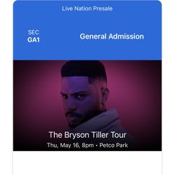 (1) GA Bryson Tiller ticket