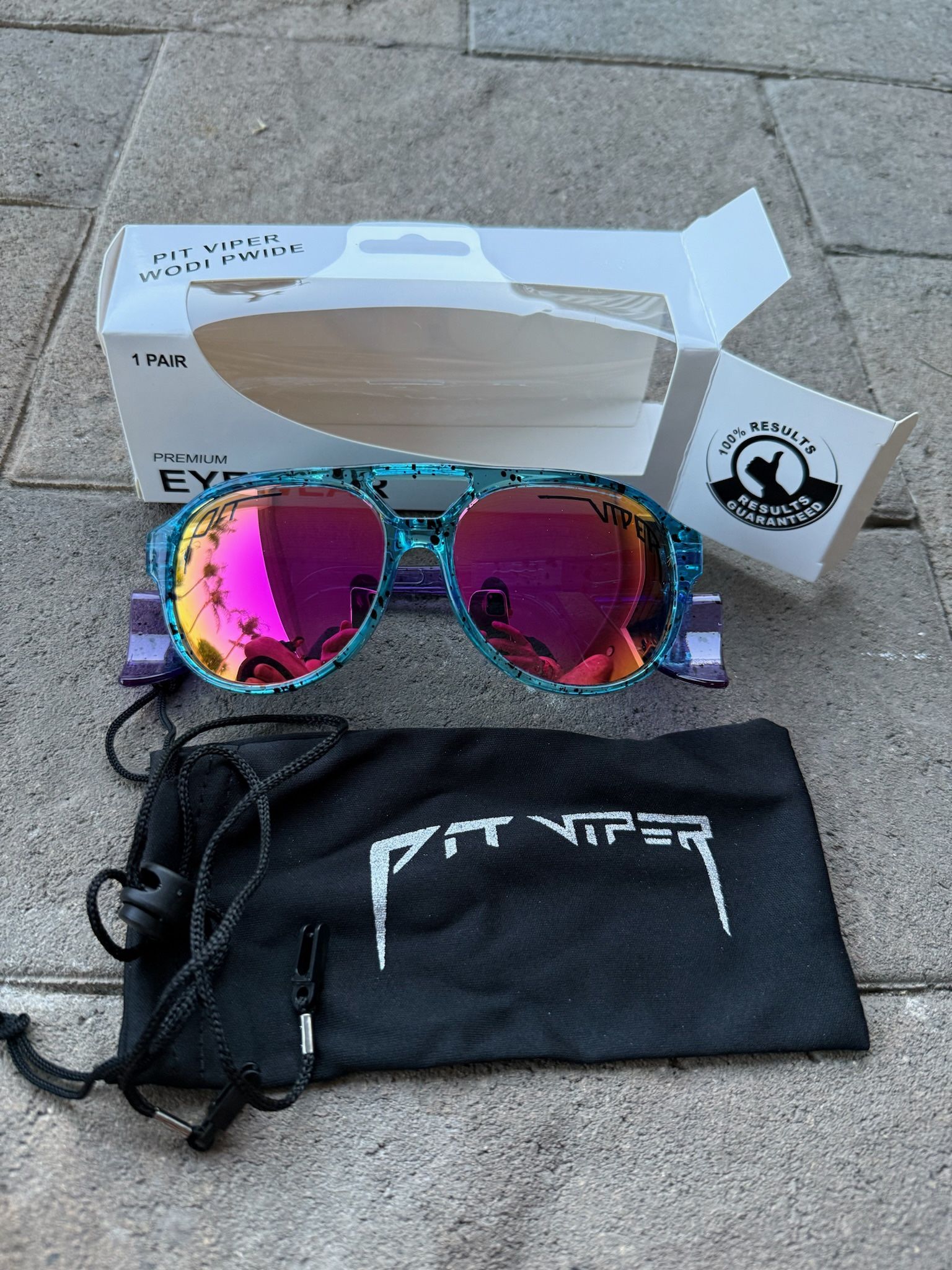 Pit Viper Exciters Sunglasses The Galapagos Sunset Polarized Lens Rare Shades
