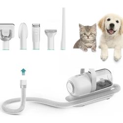 Pet Grooming Kit & Vacuum , Professional Grooming Clippers with 5 Proven Groomin