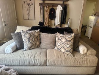 Beige Sofa about 8ft wide