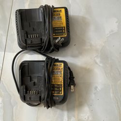 2 dewalt battery charger $15 FOR  BOTH  PICK UP IN WESTMINSTER CITY  WESTMINSTER BLVD AND SPRING DALE