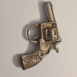 1915 ANTIQUE KENTON CAST IRON TOY GUN PISTOL OPEN BREACH (TRIGGER HAMMER WORKS!)