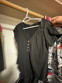 Black body suit one piece shirt