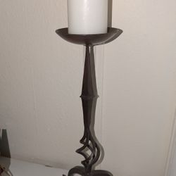 Wrought Iron Candle Holders Craftsman Mission Blacksmith Set Stands 30” & 13