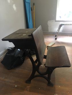 Antique old school desk
