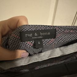 Rag & Bone Midi Plaid Skirt 