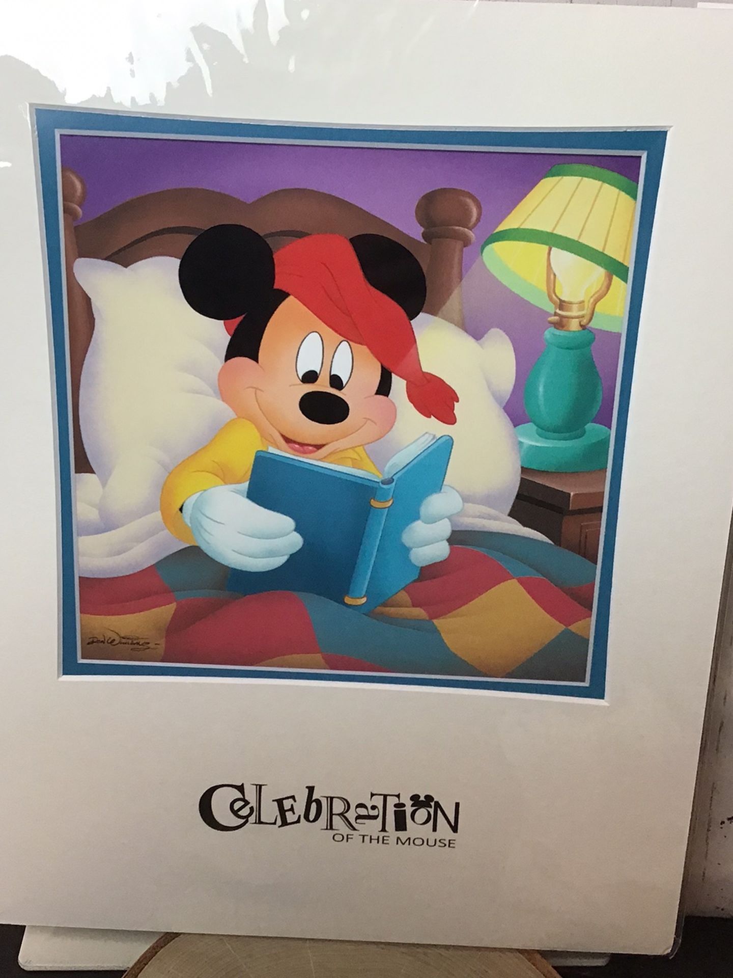 Disney “Bedtime Story” Mickey Mouse Print