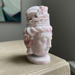 Pink Opal Buddah Carving ( firm on price )