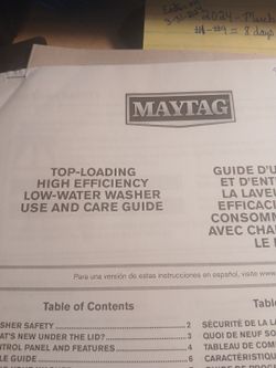 Maytag washing machine