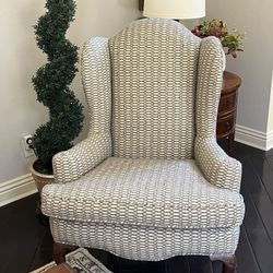 2 Wingback Gray Chairs