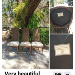 Retro Middle Century Three very solid chairs 