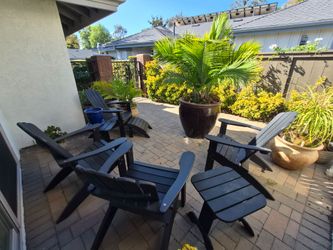 Adirondack, Polywood patio chairs and tables