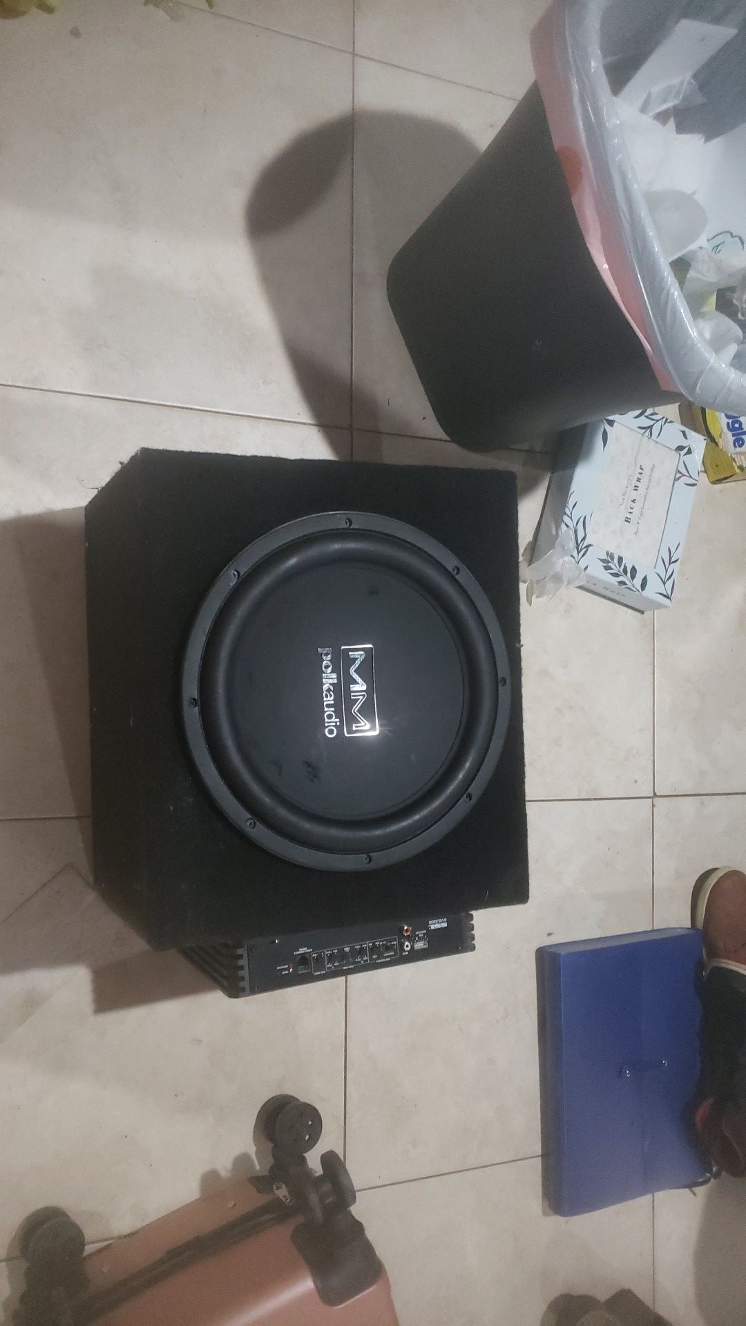 12inch polk audio subwoofer and amp