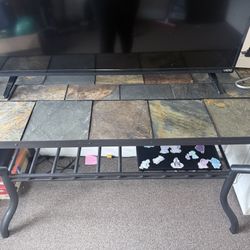 Sofa Table Slate Tile and Metal